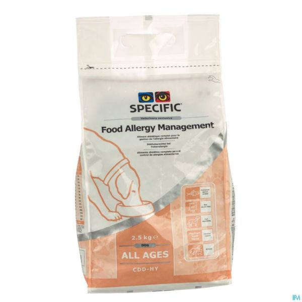 Specific Cdd-hy Food Allergy Chien 2,5kg