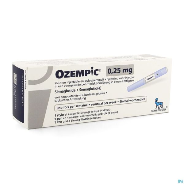 Ozempic 0,25mg Sol Inj 1,5ml Stylo Prer. 1+4 Aig.