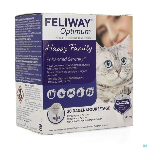 Feliway Optimum Chat Diffuseur + 30 Jour Fl 48ml