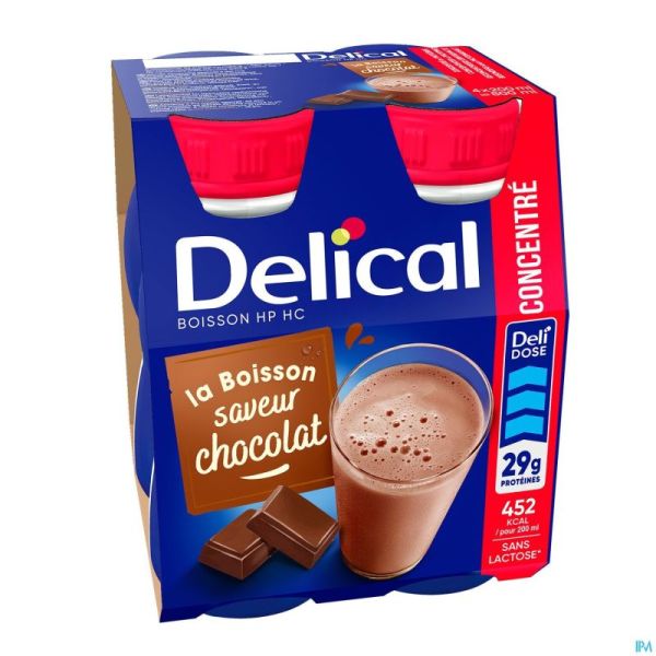 Delical Concentre Chocolat 4x200ml