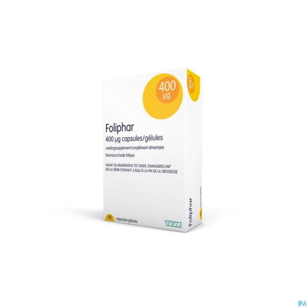 Foliphar 400mcg Caps 90