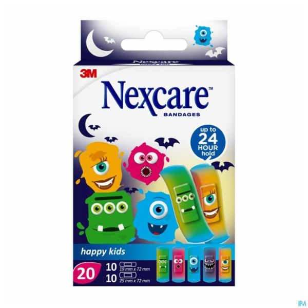 Nexcare 3m Happy Kids Monstres Pans 20 N0920mo