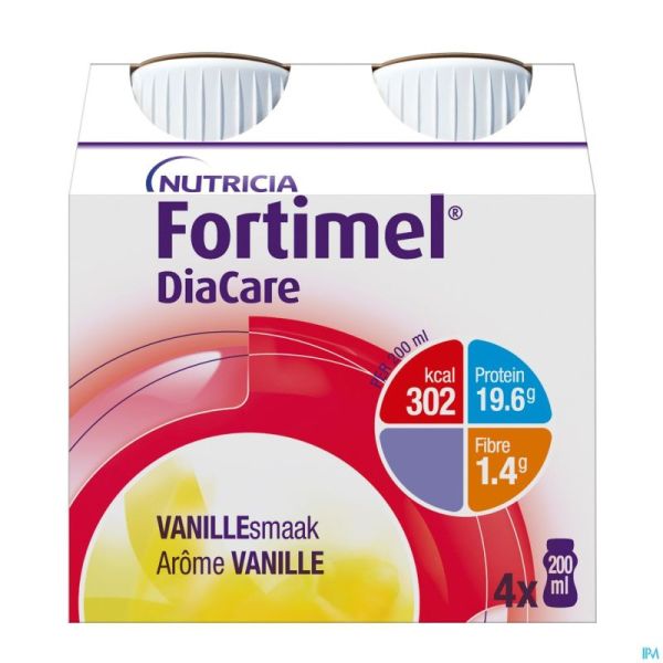 Fortimel DiaCare goût vanille Bouteilles 4x200ml