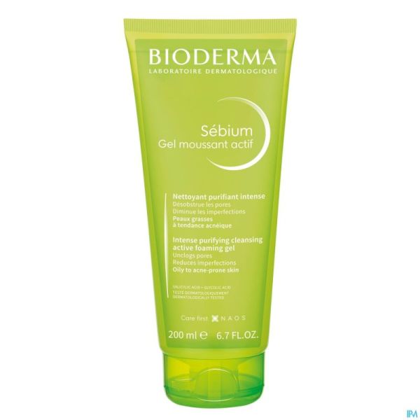 Bioderma Sebium Gel Moussant Actif Tube 200ml