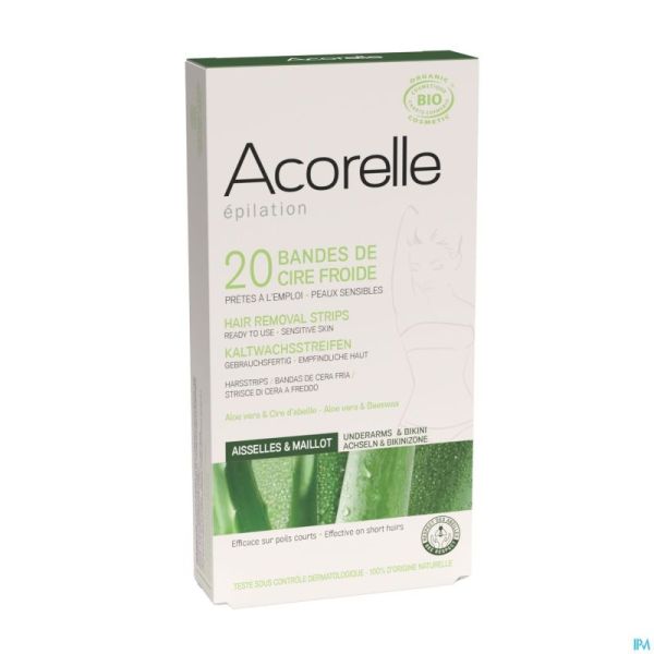 Acorelle Bandes Depilatoires Aisselle Maillot 2x10