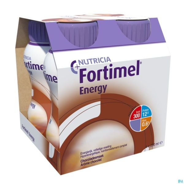 Fortimel Energy Chocolat Bouteilles 4x200ml