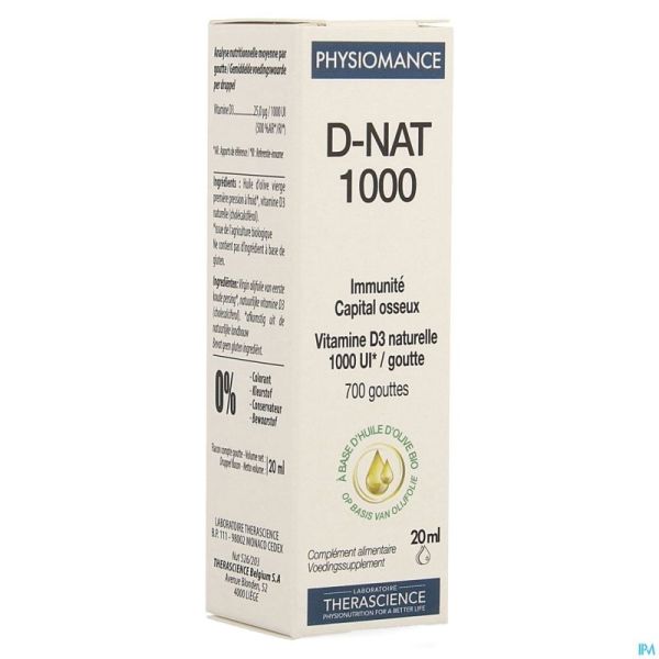 D-nat 1000 Fl Gutt 20ml Physiomance Phy269
