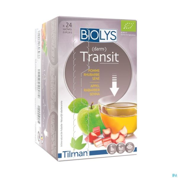 Biolys Pomme Rhubarbe Sene Sach 24