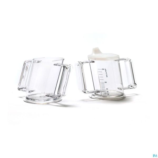 Handycup Gobelet Obliq Transp+2 Bec 237ml Henrotek
