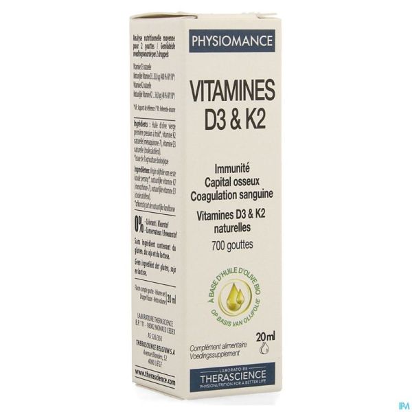 D3 K2 Fl 20ml Physiomance Phy309