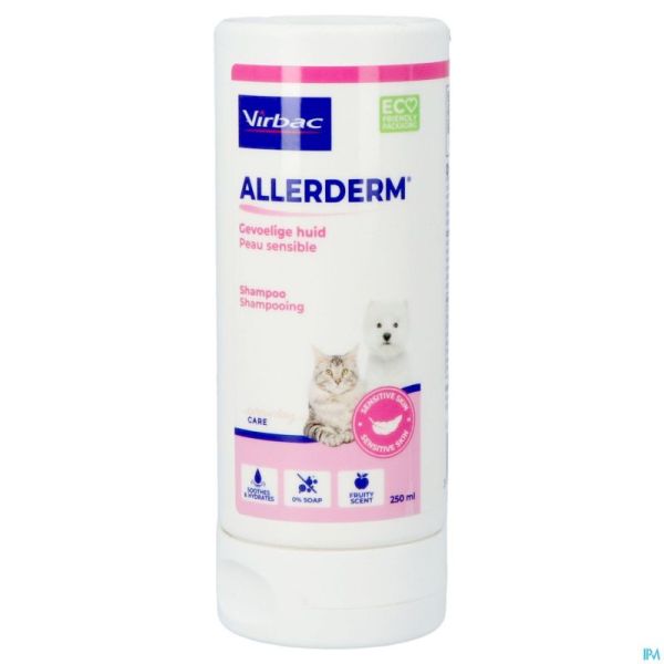 Allerderm Sensitive Skin Sh Chien+chat 250ml