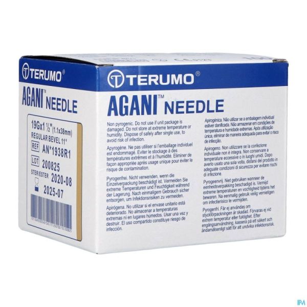 Terumo Aiguille Agani 19g 1 1/2 Rb Ivoire 100
