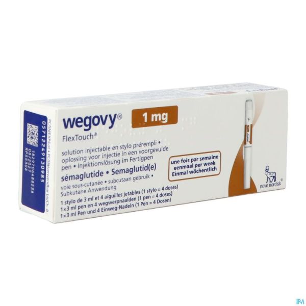 Wegovy 1mg Flextouch Sol Inj Stylo Prer. 3ml