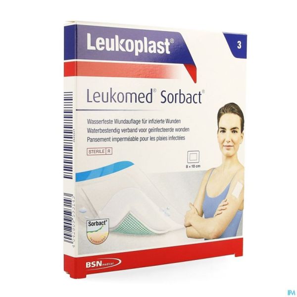 Leukomed Sorbact 8cmx10cm 3 Leukoplast
