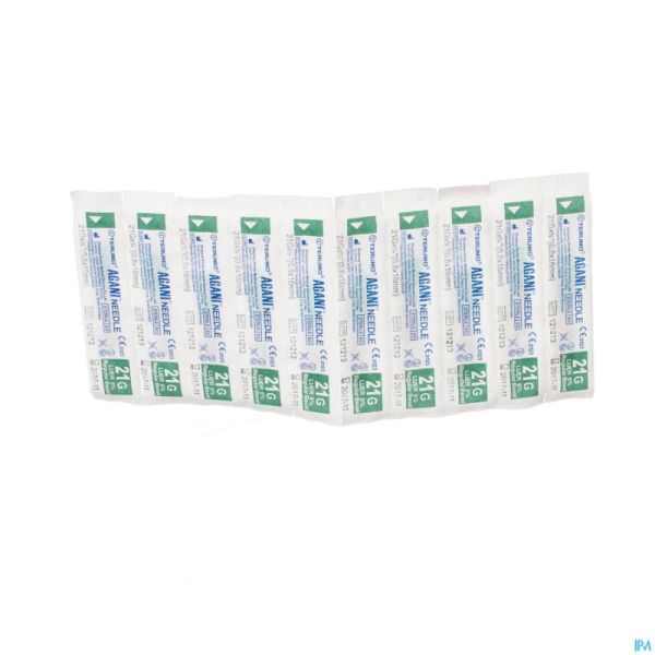 Terumo Aiguille Agani 21g 5/8 Rb Vert 10