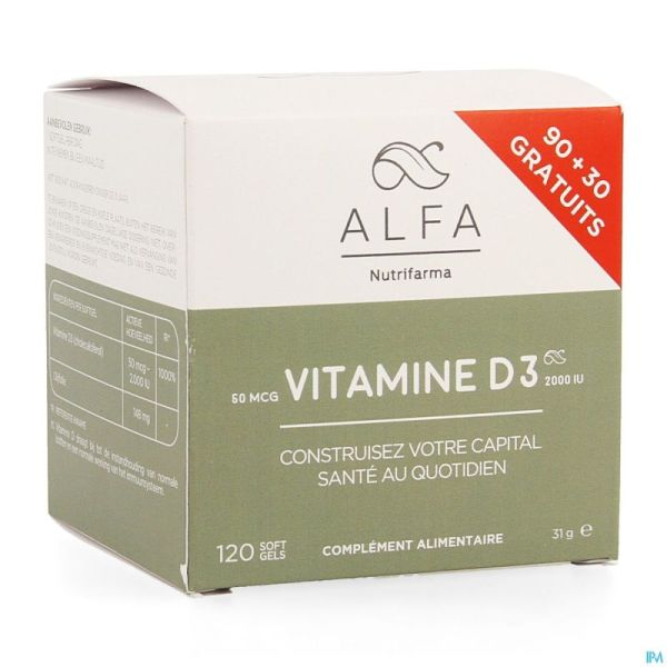 Alfa Vitamine D3 50mcg Softgel 120