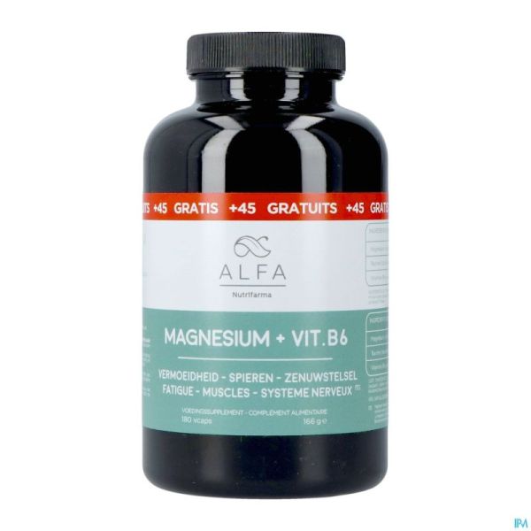 Alfa Magnesium + Vit B6 V-caps 180