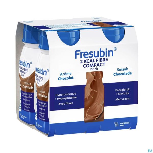Fresubin 2 Kcal Fibre Compact Drink Choco 4x125ml