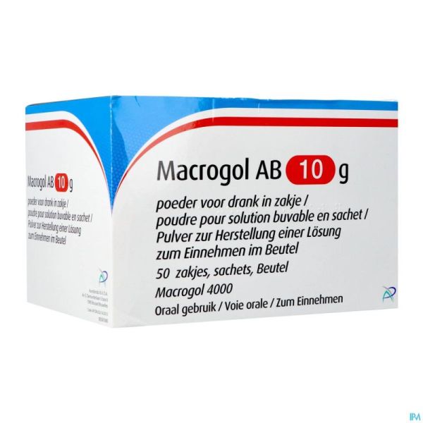 Macrogol Ab 10g Pdr Pour Sol Buvable Sach 50