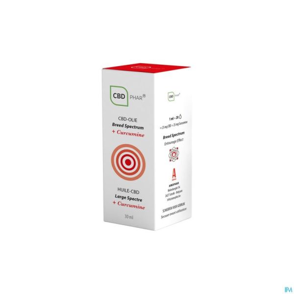 Cbd Huile Large Spectre + Curcumine 30ml Cbd-phar