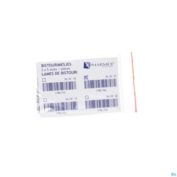 Bistouris S.m Lames N/st N21 10