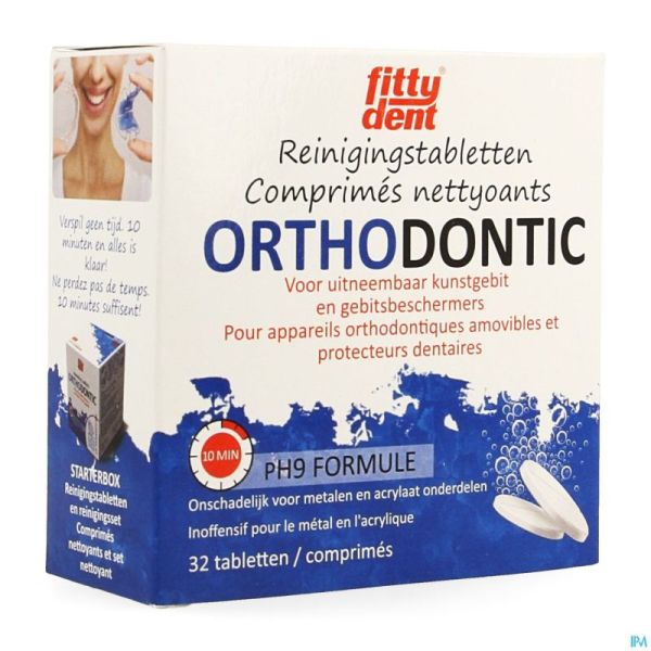 Fittydent Orthodontic Nettoyage Comp Efferv. 32