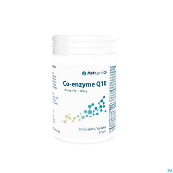 Coenzyme Q10 100mg+vtt E Caps 30 6492 Metagenics