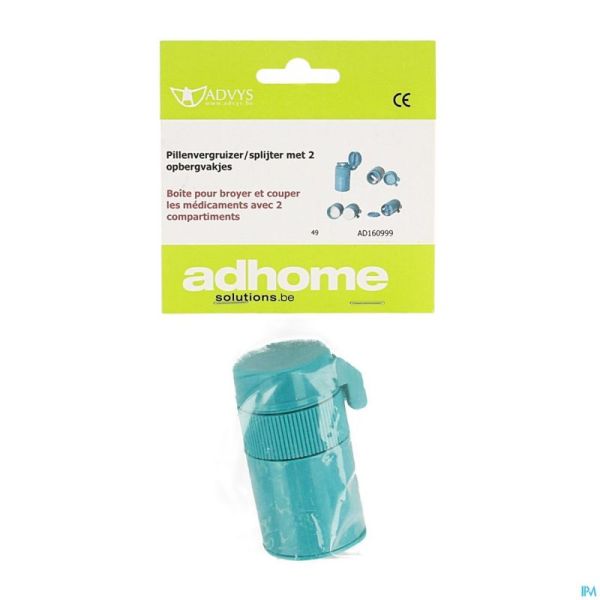 Boite Broyer Couper Medicament 2 Compartiment