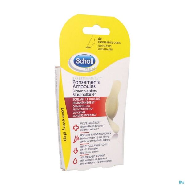 Scholl Pans Ampoule Pansement Orteil S/latex 6