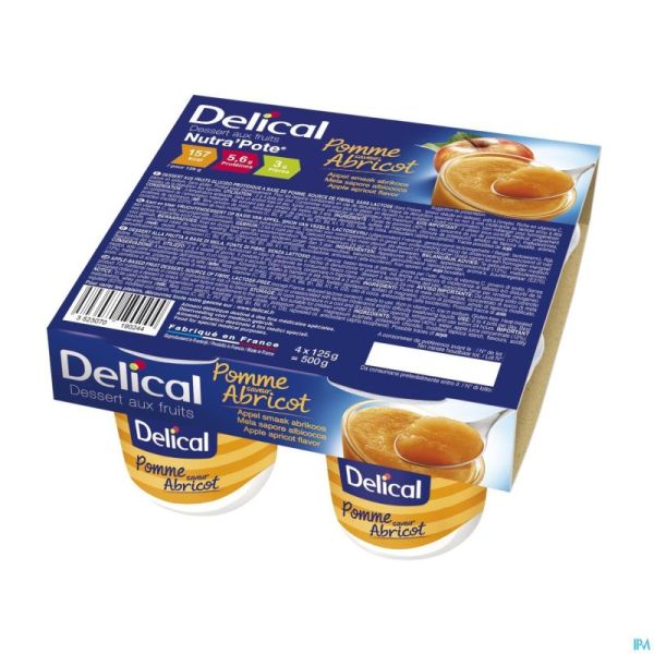 Delical Nutra Pote Pomme Abricot 4x125g