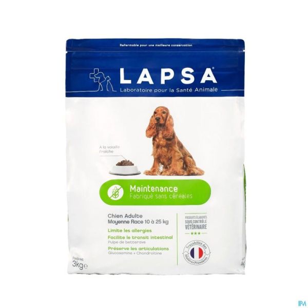 Lapsa Maintenance Chien Ad.moyen.race S/cereal12kg