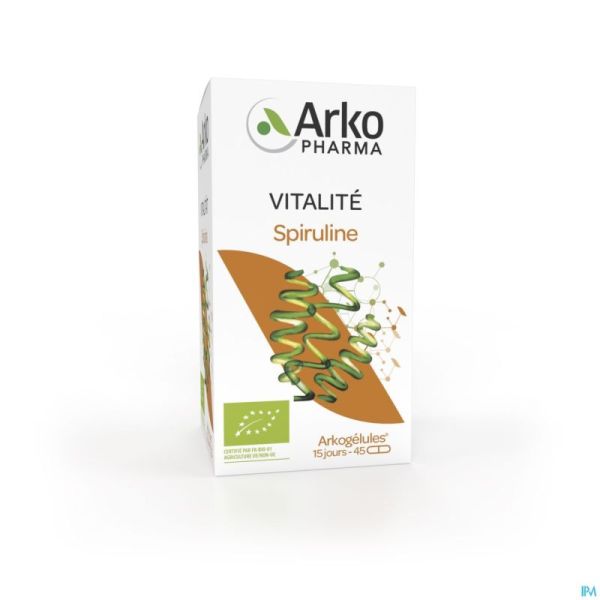Arkogelules Spiruline Bio Caps 45