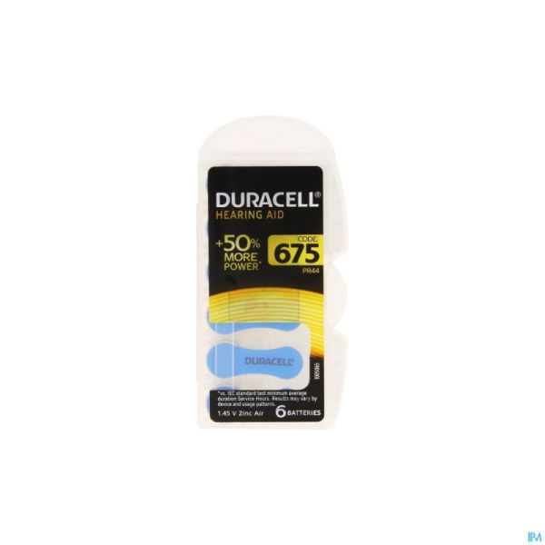 Duracell Easytab Pile Auditive Da675 6 Bleu