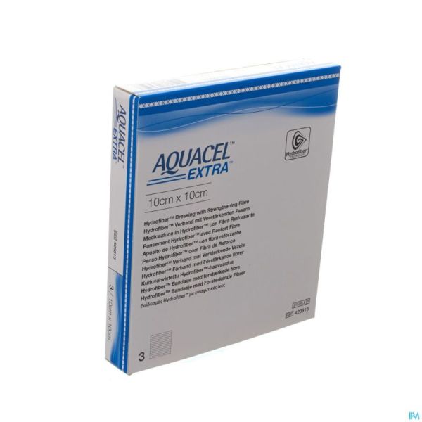 Aquacel Extra Pans Hydrofiber+renf.fibr.10x10cm 3