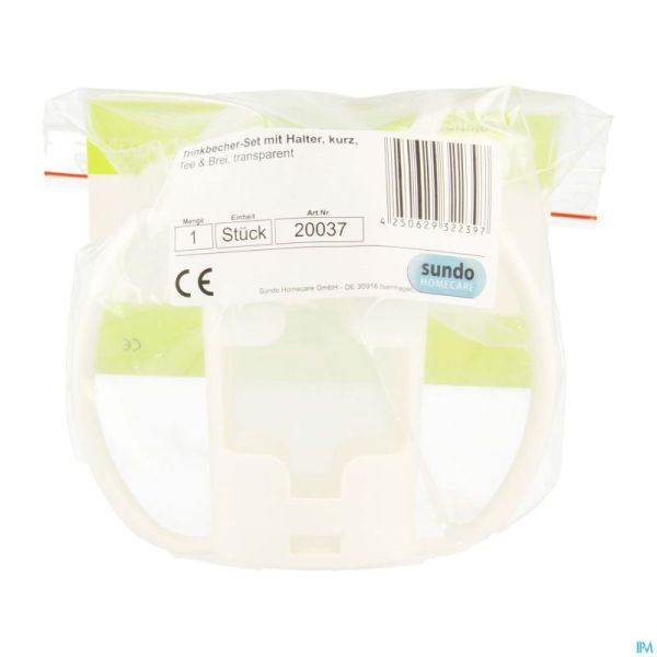 Gobelet Porte-gob.250ml+2 Bec Verseurs Bl. Transp.