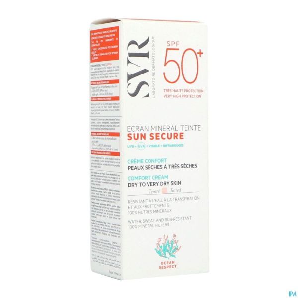 Svr Sun Secure Mineral Tein.peau Seche Spf50+ 60ml