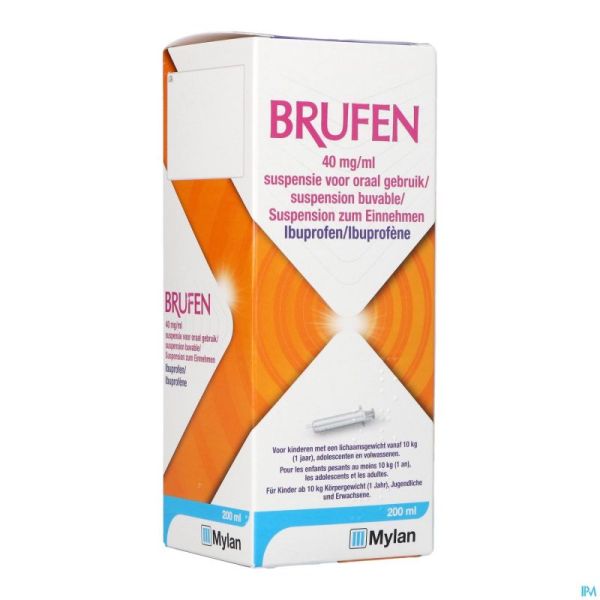 Brufen 40mg/ml Susp Buvable 200ml