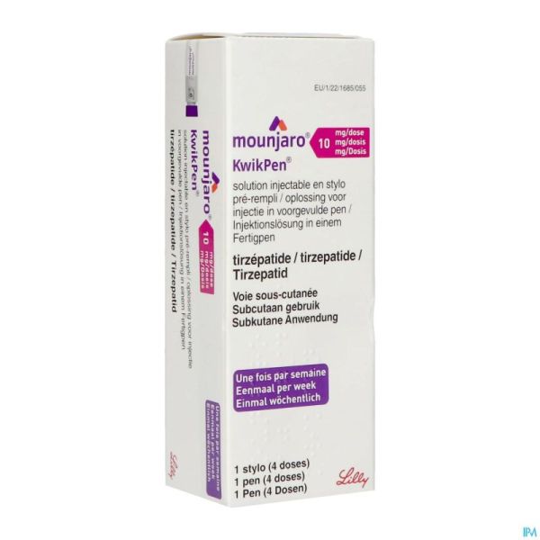 Mounjaro 10,0mg Kwikpen Sol Inj Stylo Prer. 0,6ml