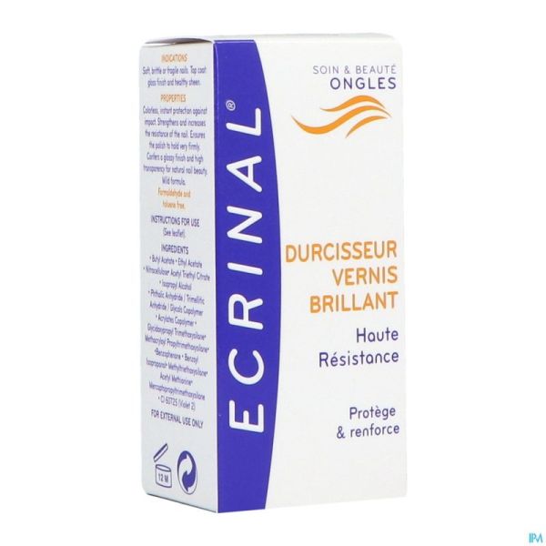 Ecrinal Durcisseur Ongles Brillant Fl 10ml 20203