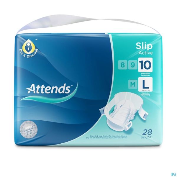 Attends Slip Active 10 Large 1x28