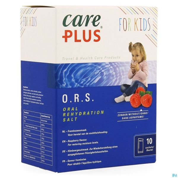Care Plus Ors Kids Raspberry Sachet 10x5,3g
