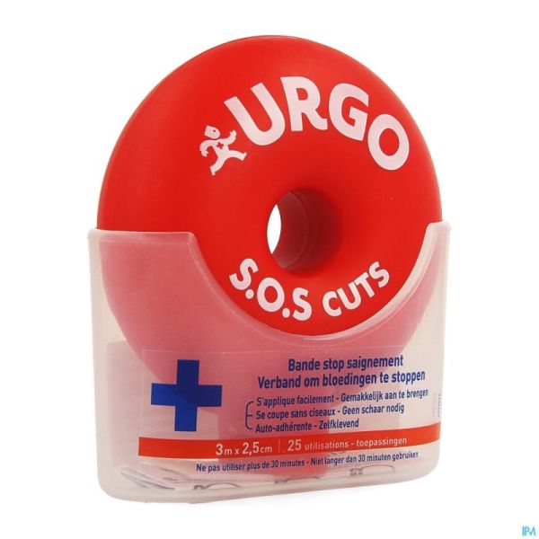 Urgo Sos Cuts Bande 3m X 2,5cm