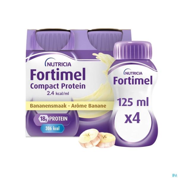 Fortimel Compact Protein 2.4kcal Banane 4x125ml
