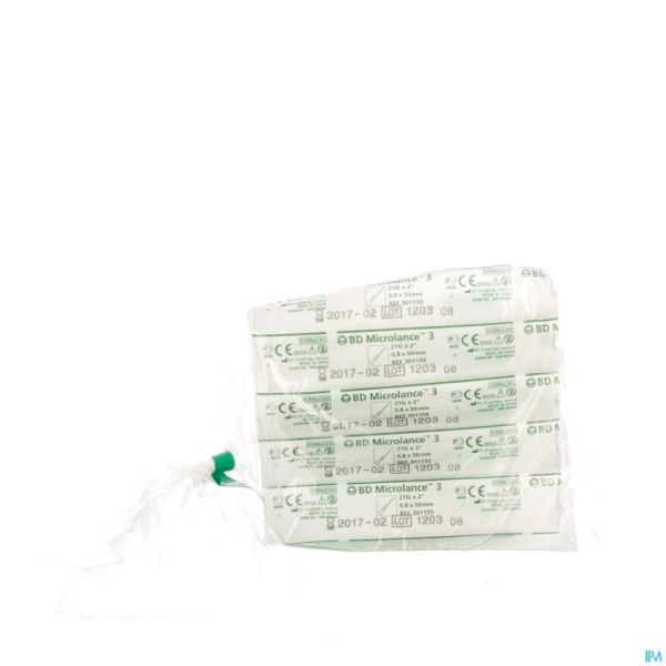 Bd Microlance 3 Aig. 21g 2 Rb 0,8x50mm Vert 10