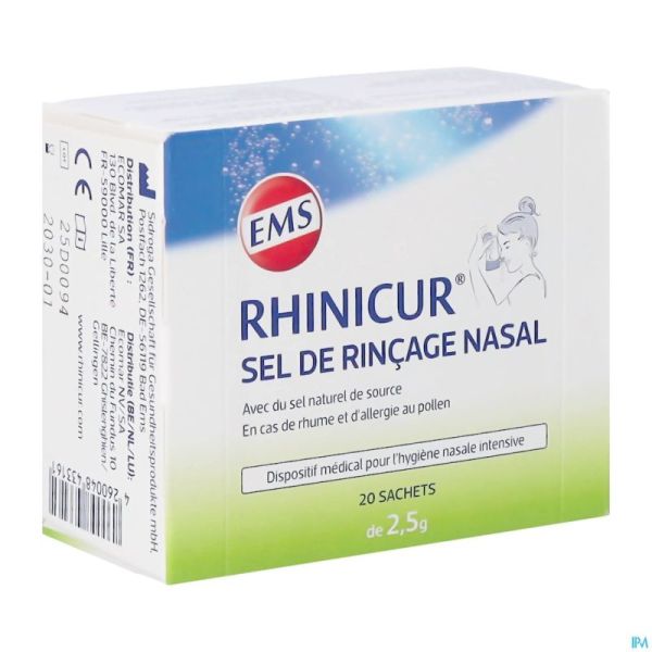 Rhinicur Sel De Rincage Nasale Sachet 20x2,5g