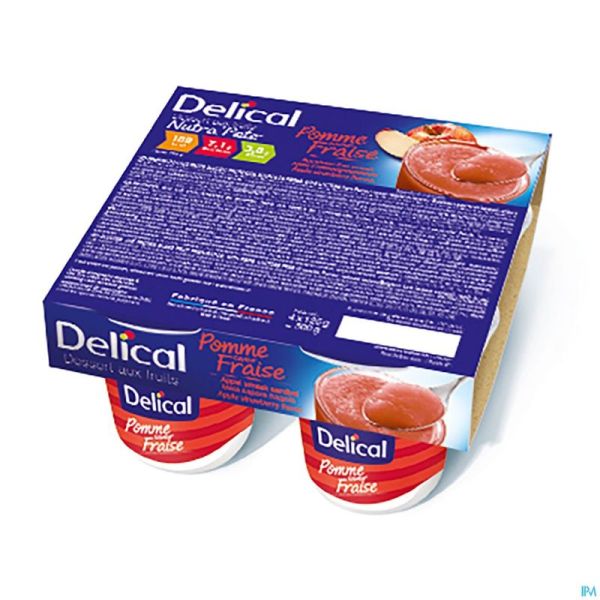 Delical Nutra Pote Pomme Fraise 4x125g