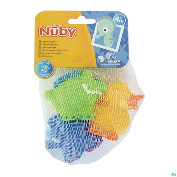 Nûby Jouets de bain arroseurs : Crocodile, Eléphant et Canard - 4m+      