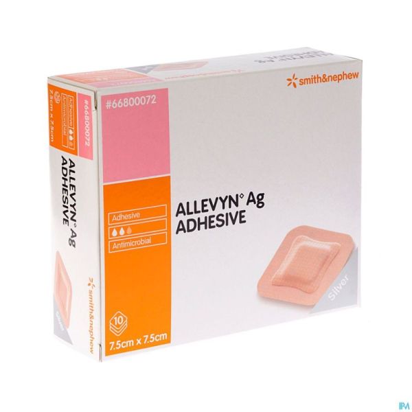 Allevyn Ag Adhesive Ster 7,5x 7,5cm 10 66800072