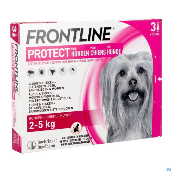 Frontline Protect Spot On Sol Chien 2-5kg Pipet 3
