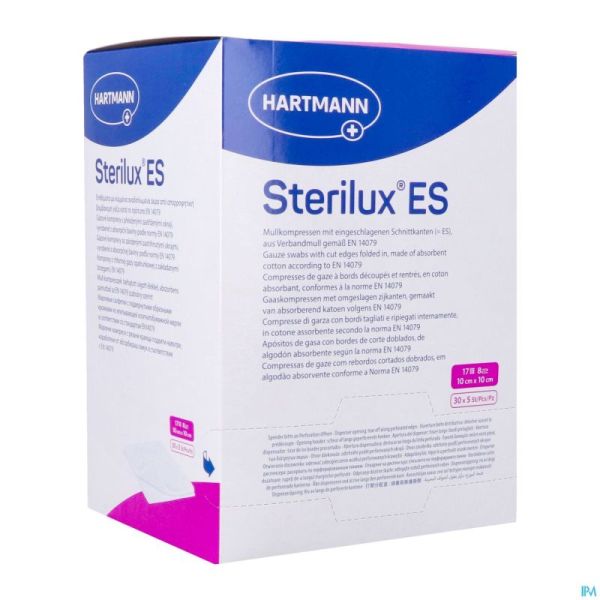 Sterilux Es 10x10cm 8pl.st. 30x5 P/s